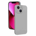 For iPhone 13 Fine Hole Liquid Silicone Phone Case(Titanium Grey) - 1
