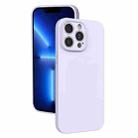For iPhone 13 Pro Fine Hole Liquid Silicone Phone Case(Purple) - 1