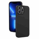 For iPhone 13 Pro Fine Hole Liquid Silicone Phone Case(Black) - 1