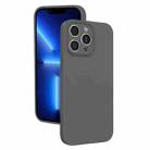 For iPhone 13 Pro Fine Hole Liquid Silicone Phone Case(Dark Grey) - 1