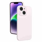 For iPhone 14 Fine Hole Liquid Silicone Phone Case(Pink) - 1