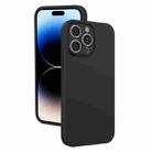 For iPhone 14 Pro Fine Hole Liquid Silicone Phone Case(Black) - 1