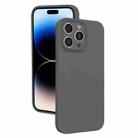 For iPhone 14 Pro Fine Hole Liquid Silicone Phone Case(Dark Grey) - 1