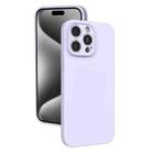 For iPhone 15 Pro Fine Hole Liquid Silicone Phone Case(Purple) - 1