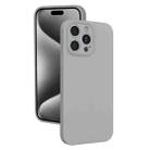 For iPhone 15 Pro Fine Hole Liquid Silicone Phone Case(Titanium Grey) - 1