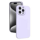 For iPhone 15 Pro Max Fine Hole Liquid Silicone Phone Case(Purple) - 1