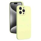 For iPhone 15 Pro Max Fine Hole Liquid Silicone Phone Case(Yellow) - 1