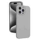 For iPhone 15 Pro Max Fine Hole Liquid Silicone Phone Case(Titanium Grey) - 1