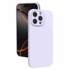 For iPhone 16 Pro Fine Hole Liquid Silicone Phone Case(Purple) - 1