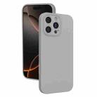 For iPhone 16 Pro Fine Hole Liquid Silicone Phone Case(Titanium Grey) - 1
