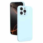 For iPhone 16 Pro Max Fine Hole Liquid Silicone Phone Case(Sierra Blue) - 1