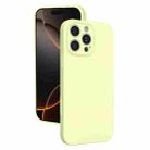 For iPhone 16 Pro Max Fine Hole Liquid Silicone Phone Case(Yellow) - 1