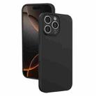 For iPhone 16 Pro Max Fine Hole Liquid Silicone Phone Case(Black) - 1