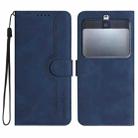 For Kyocera Basio 3 Heart Pattern Skin Feel Leather Phone Case(Royal Blue) - 1