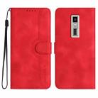 For Kyocera Urbano V04 KYV45 Heart Pattern Skin Feel Leather Phone Case(Red) - 1