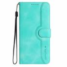 For Fujitsu Arrows We2 Heart Pattern Skin Feel Leather Phone Case(Light Blue) - 2