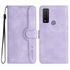 For TCL 20 R 5G Heart Pattern Skin Feel Leather Phone Case(Purple) - 1