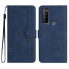 For TCL 30 XL Heart Pattern Skin Feel Leather Phone Case(Royal Blue) - 1