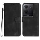 For TCL 503 Heart Pattern Skin Feel Leather Phone Case(Black) - 1