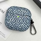 For AirPods 4 Camouflage Texture Earbuds Box PC Case with Hook(Blue) - 1