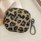 For AirPods Pro 2 Leopard Texture Wireless Earphone PC Case(Brown) - 1