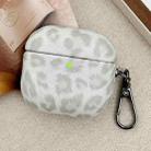 For AirPods Pro Leopard Texture Wireless Earphone PC Case(White) - 1