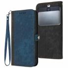 For Kyocera Basio 3 Side Buckle Double Fold Hand Strap Leather Phone Case(Royal Blue) - 1