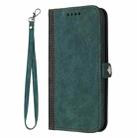 For Kyocera DIGNO BX Side Buckle Double Fold Hand Strap Leather Phone Case(Dark Green) - 3