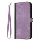 For Kyocera DIGNO BX Side Buckle Double Fold Hand Strap Leather Phone Case(Purple) - 3