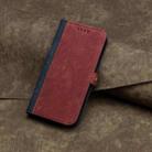 For TCL 502 Side Buckle Double Fold Hand Strap Leather Phone Case(Red) - 2