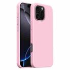 For iPhone 16 Pro Max Burom Cloud Sensing Ultra-thin Liquid Silicone Full Coverage Phone Case(Peach Powder) - 1