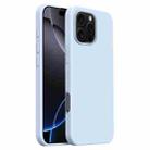 For iPhone 16 Pro Burom Cloud Sensing Ultra-thin Liquid Silicone Full Coverage Phone Case(Cloud Blue) - 1