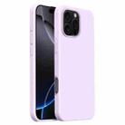 For iPhone 16 Pro Burom Cloud Sensing Ultra-thin Liquid Silicone Full Coverage Phone Case(Bean Purple) - 1