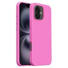 For iPhone 16 Plus Burom Cloud Sensing Ultra-thin Liquid Silicone Full Coverage Phone Case(Rose Powder) - 1