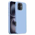 For iPhone 16 Plus Burom Cloud Sensing Ultra-thin Liquid Silicone Full Coverage Phone Case(Haze Blue) - 1