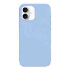 For iPhone 16 Plus Burom Cloud Sensing Ultra-thin Liquid Silicone Full Coverage Phone Case(Haze Blue) - 2