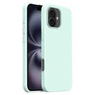 For iPhone 16 Burom Cloud Sensing Ultra-thin Liquid Silicone Full Coverage Phone Case(Mambo Green) - 1