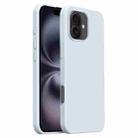 For iPhone 16 Burom Cloud Sensing Ultra-thin Liquid Silicone Full Coverage Phone Case(Glacier Blue) - 1