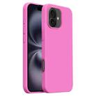For iPhone 16 Burom Cloud Sensing Ultra-thin Liquid Silicone Full Coverage Phone Case(Rose Powder) - 1