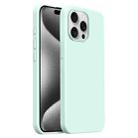 For iPhone 15 Pro Max Burom Cloud Sensing Ultra-thin Liquid Silicone Full Coverage Phone Case(Mambo Green) - 1