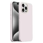 For iPhone 15 Pro Max Burom Cloud Sensing Ultra-thin Liquid Silicone Full Coverage Phone Case(Antique White) - 1