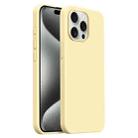 For iPhone 15 Pro Max Burom Cloud Sensing Ultra-thin Liquid Silicone Full Coverage Phone Case(Creamy) - 1
