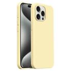 For iPhone 15 Pro Burom Cloud Sensing Ultra-thin Liquid Silicone Full Coverage Phone Case(Creamy) - 1