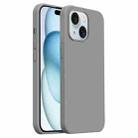 For iPhone 15 Burom Cloud Sensing Ultra-thin Liquid Silicone Full Coverage Phone Case(Fifty Shades of Grey) - 1