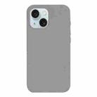 For iPhone 15 Burom Cloud Sensing Ultra-thin Liquid Silicone Full Coverage Phone Case(Fifty Shades of Grey) - 2