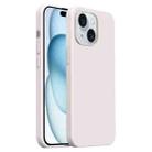 For iPhone 15 Burom Cloud Sensing Ultra-thin Liquid Silicone Full Coverage Phone Case(Antique White) - 1