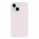 For iPhone 15 Burom Cloud Sensing Ultra-thin Liquid Silicone Full Coverage Phone Case(Antique White) - 2
