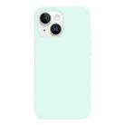 For iPhone 14 Burom Cloud Sensing Ultra-thin Liquid Silicone Full Coverage Phone Case(Mambo Green) - 2