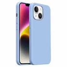 For iPhone 14 Burom Cloud Sensing Ultra-thin Liquid Silicone Full Coverage Phone Case(Haze Blue) - 1