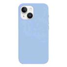 For iPhone 14 Burom Cloud Sensing Ultra-thin Liquid Silicone Full Coverage Phone Case(Haze Blue) - 2